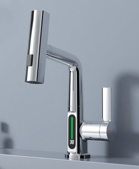 Digital Display Faucet Pull-out Basin Faucet