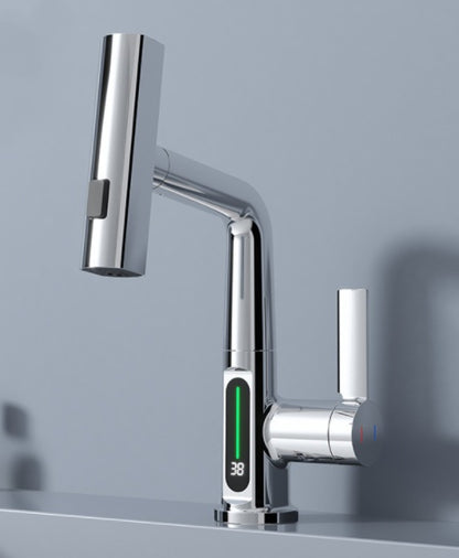 Digital Display Faucet Pull-out Basin Faucet