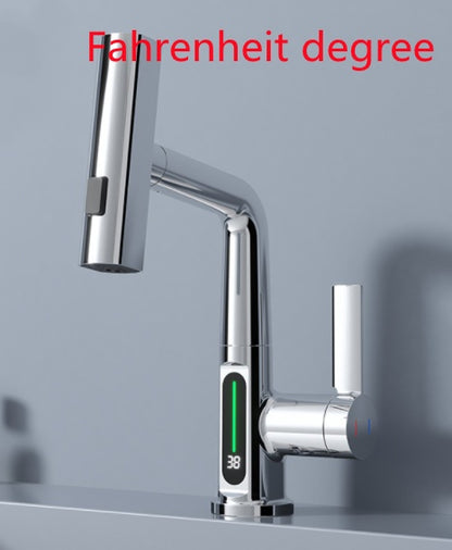 Digital Display Faucet Pull-out Basin Faucet