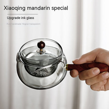 Rotary Heat-resistant Glass Teapot Lazy Tea Making