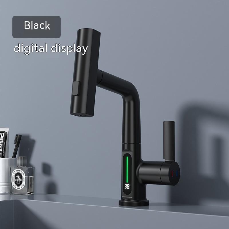 Digital Display Faucet Pull-out Basin Faucet