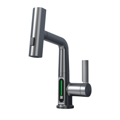 Digital Display Faucet Pull-out Basin Faucet