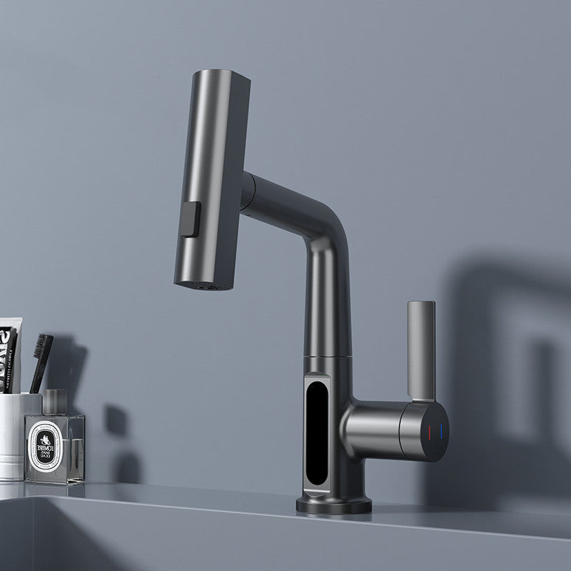 Digital Display Faucet Pull-out Basin Faucet