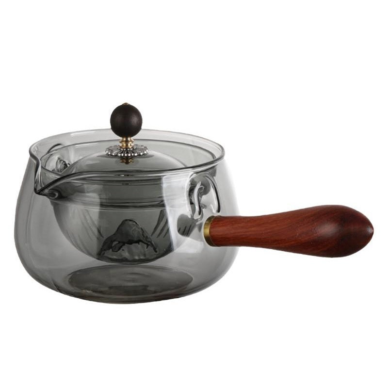 Rotary Heat-resistant Glass Teapot Lazy Tea Making